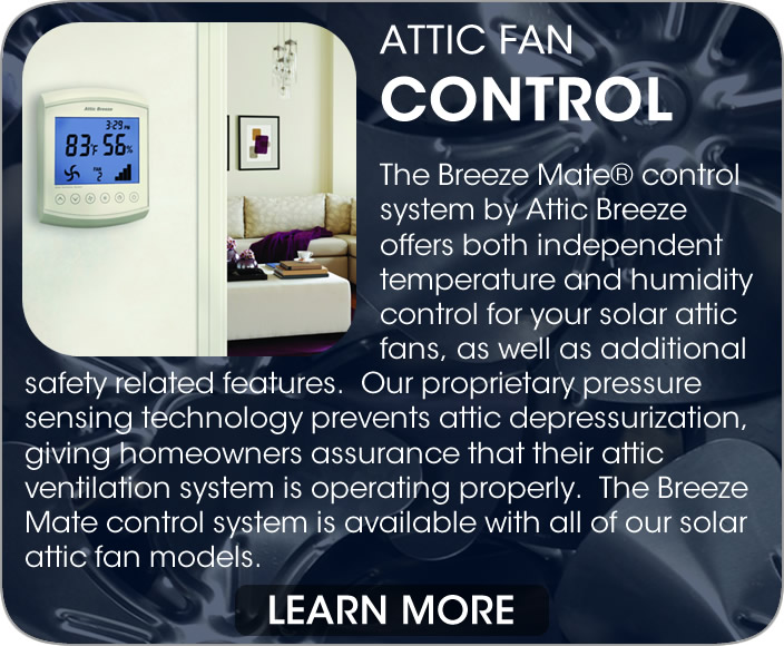 Breeze Mate solar attic fan control system