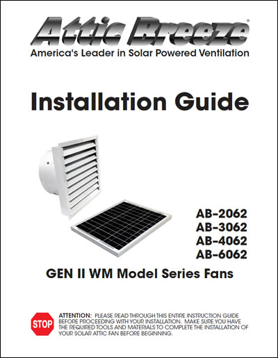 Attic Breeze Generation 2 WM model series installation guide - English